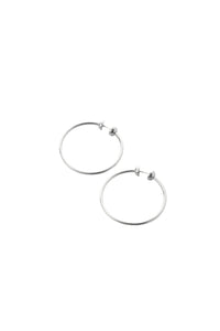 Small Icon Hoops - Silver