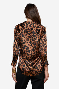 Dani Silk Blouse - Leopard