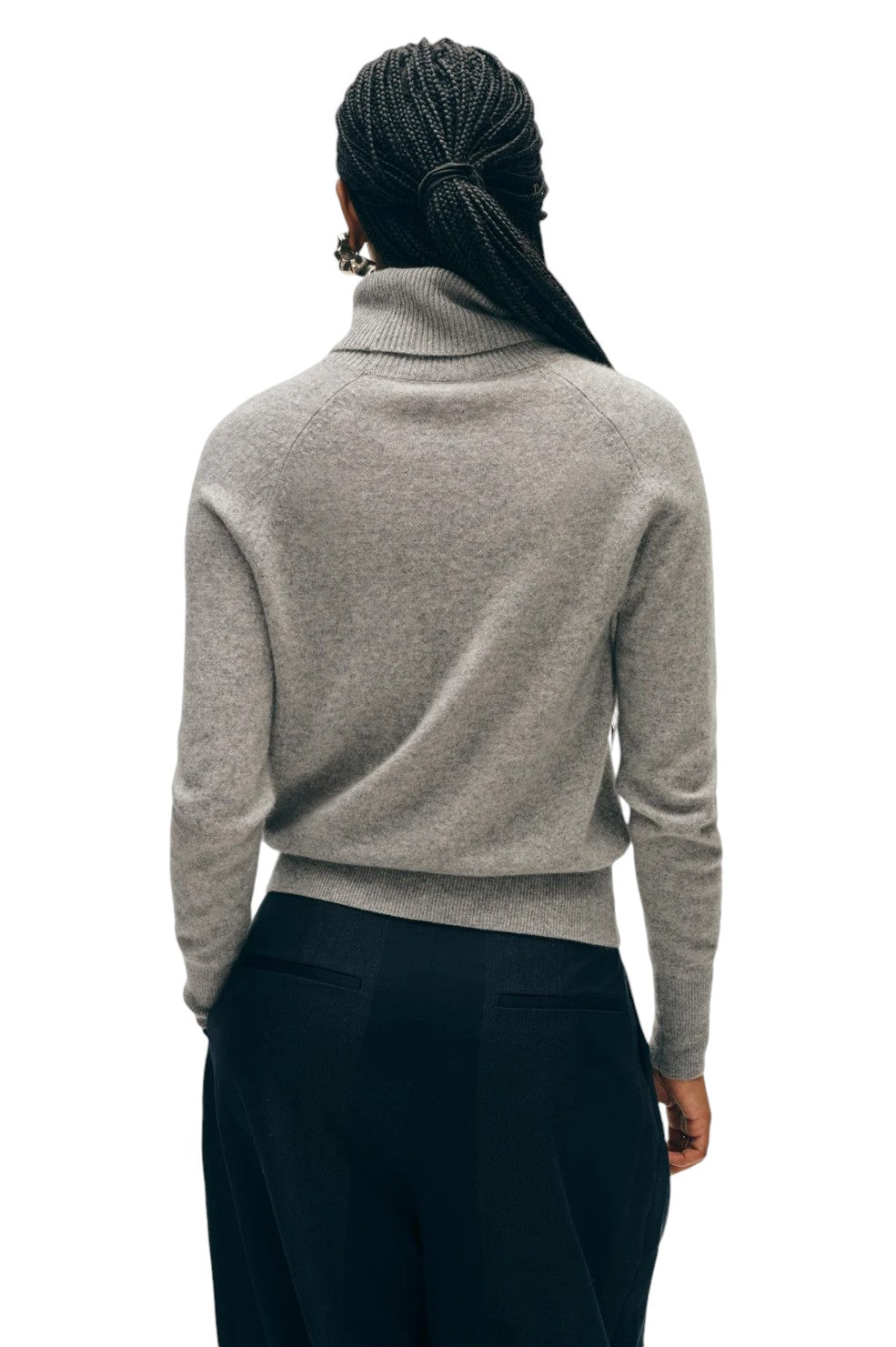 Cashmere Turtleneck - Grey Heather