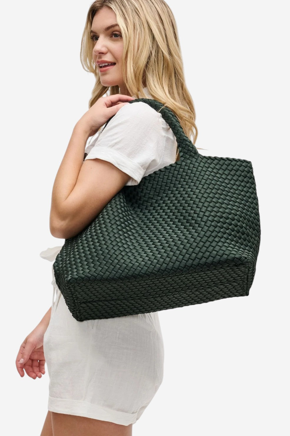 Sky's The Limit Large Tote - Olive - Shop Yu Fashion