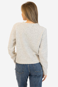 Aisha Pearl Cardigan - Light Grey - Shop Yu Fashion