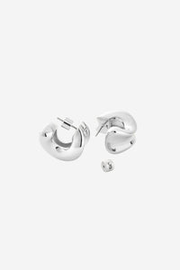Chunky Doune Hoops - Silver - Shop Yu Fashion