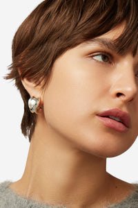 Chunky Doune Hoops - Silver - Shop Yu Fashion