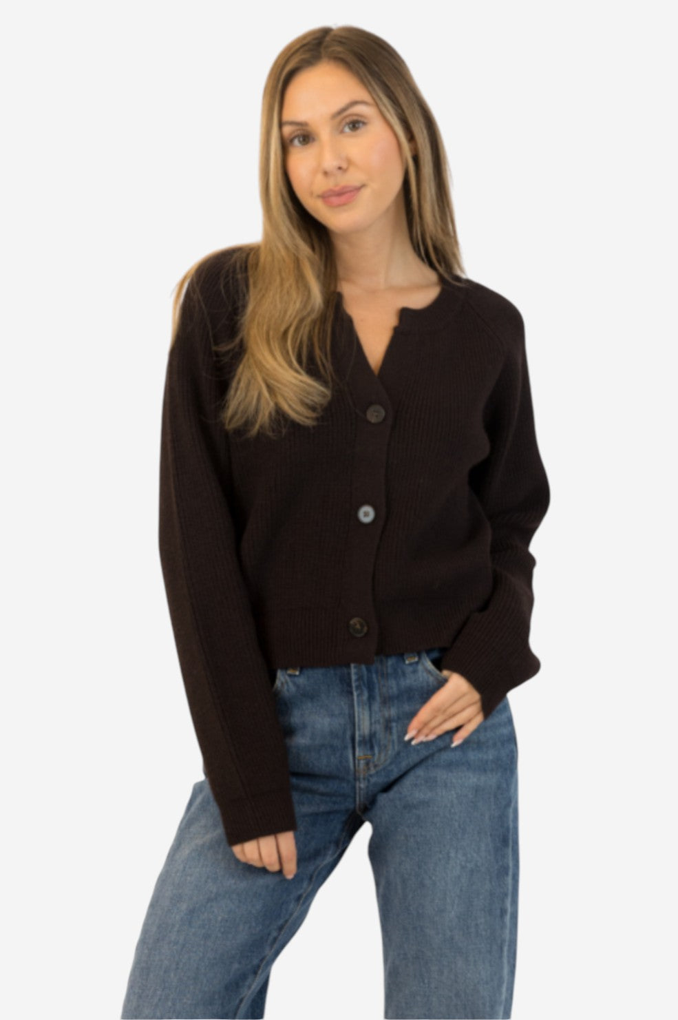 Belle Cardigan - Chocolate - Shop Yu Fashion