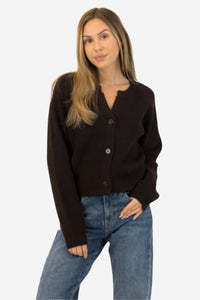 Belle Cardigan - Chocolate - Shop Yu Fashion