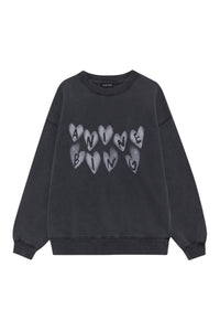 *PREORDER* Spencer Sweatshirt Hearts - Washed Black