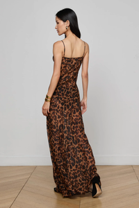 Christine Silk Dress - Leopard