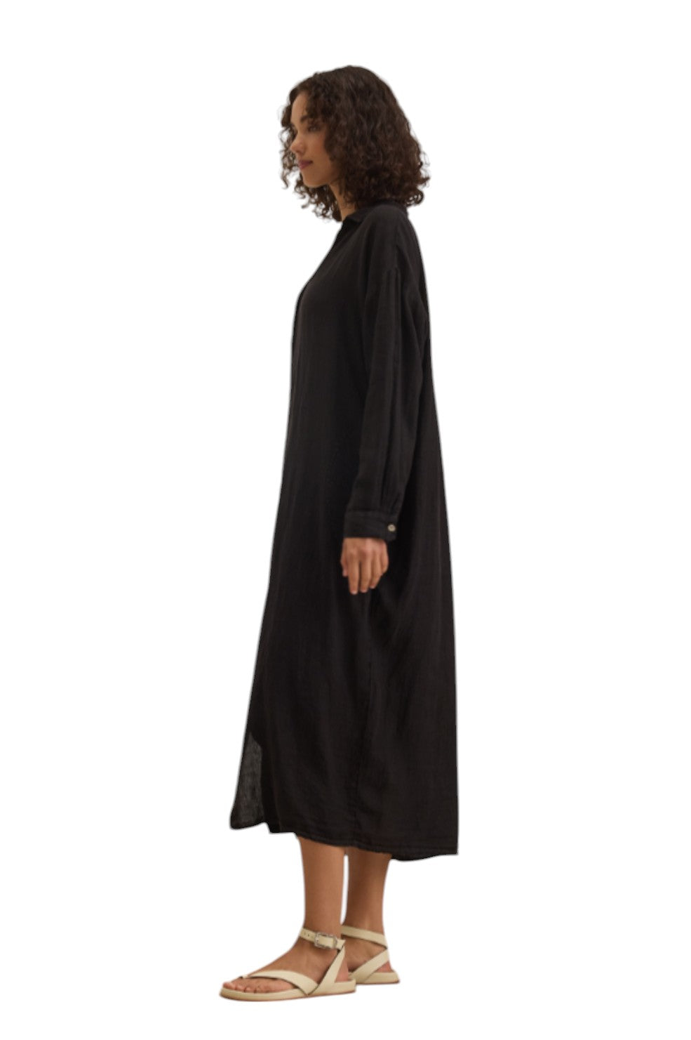 Velvet X Cleo Wade Nicole Woven Linen Dress - Black