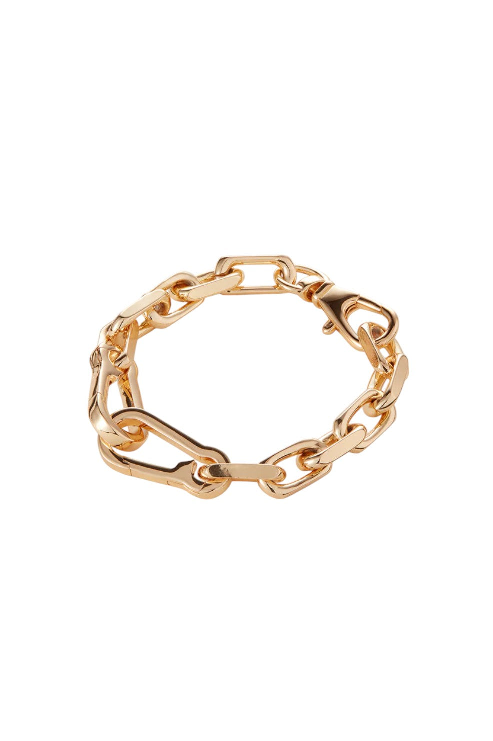 Padlock Heart Chain Bracelet - Gold