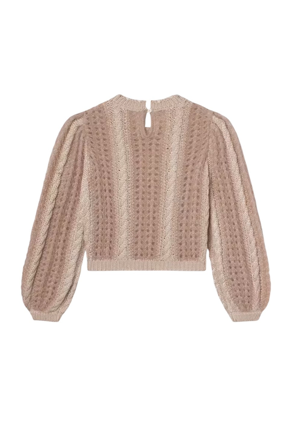 Femme Cable Mix Sweater - Blush Multi