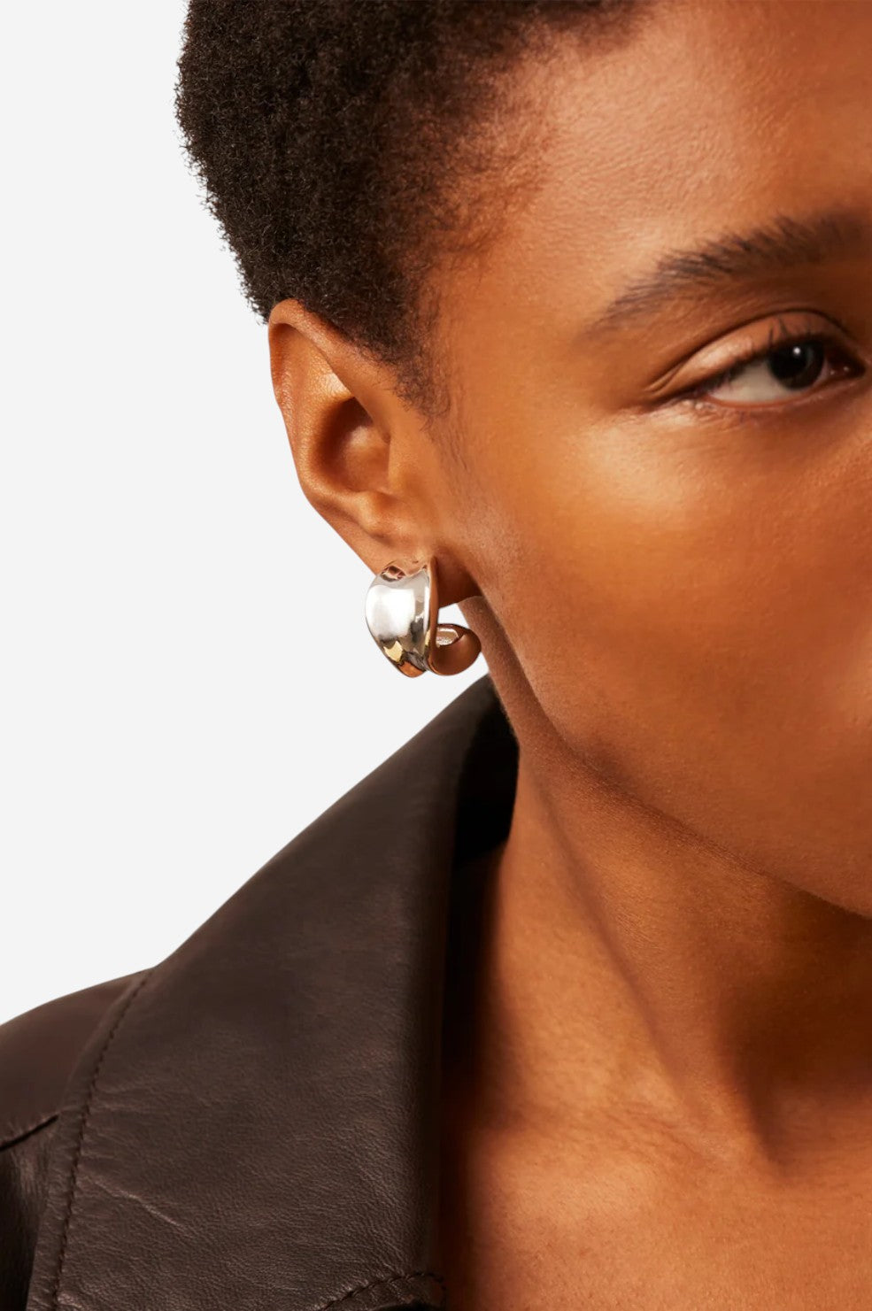 Chunky Doune Hoops - Silver - Shop Yu Fashion