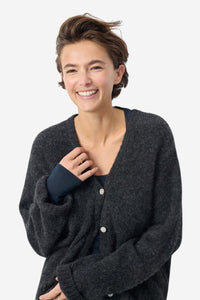 *PRE-ORDER* East Cardigan - Charcoal - Shop Yu Fashion