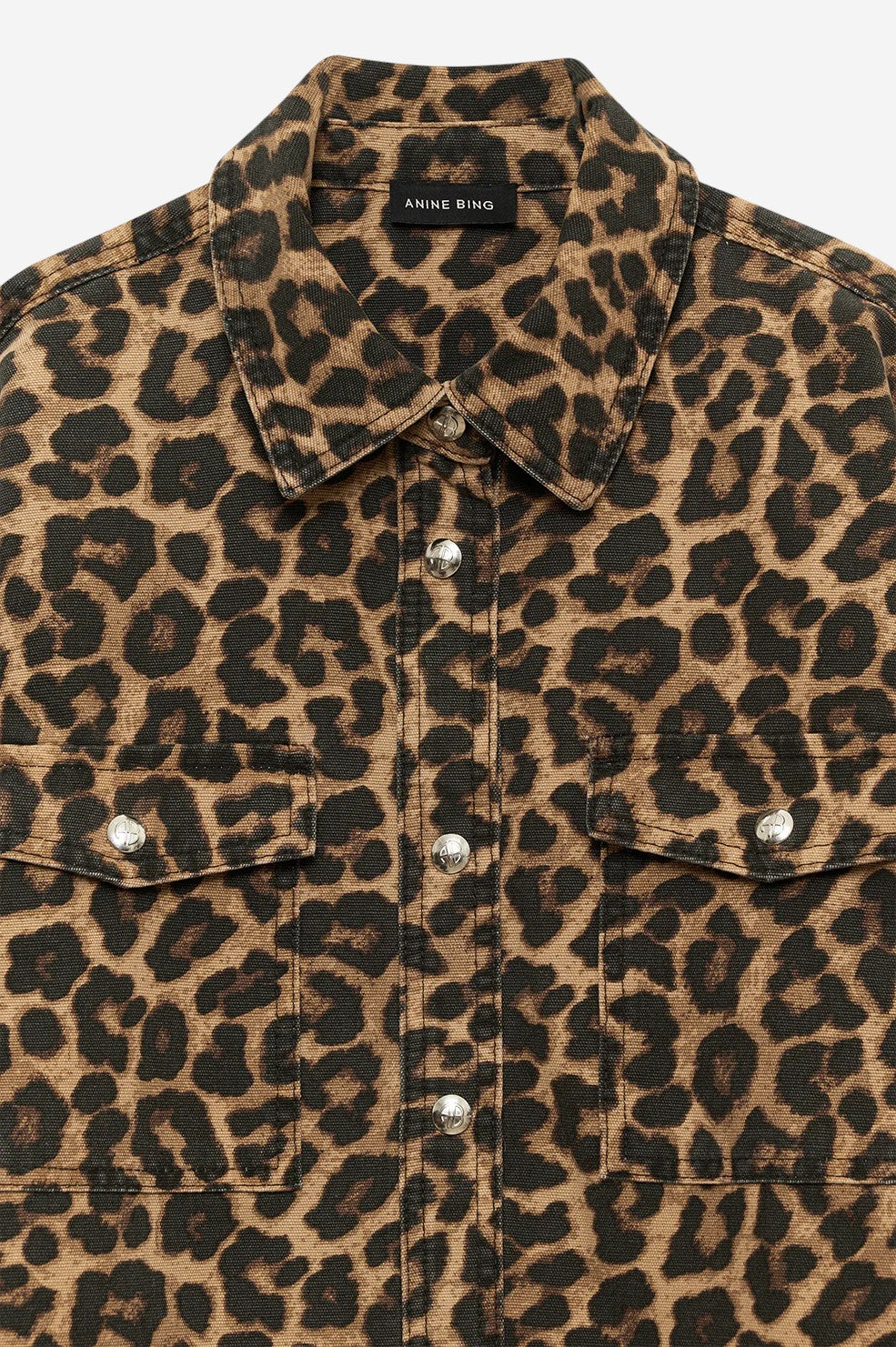 Paxton Shirt - Black and Brown Leopard