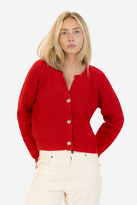 Belle Cardigan - Red - Shop Yu Fashion