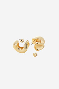 Chunky Doune Hoops - Gold - Shop Yu Fashion