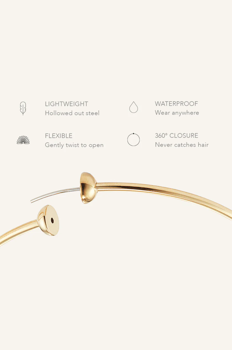Small Icon Hoops - Gold - Shop Yu Fashion