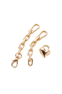 Padlock Heart Chain Bracelet - Gold