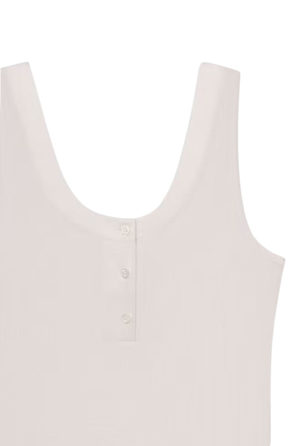 The Satin Trim Tank - Alabaster