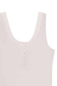 The Satin Trim Tank - Alabaster