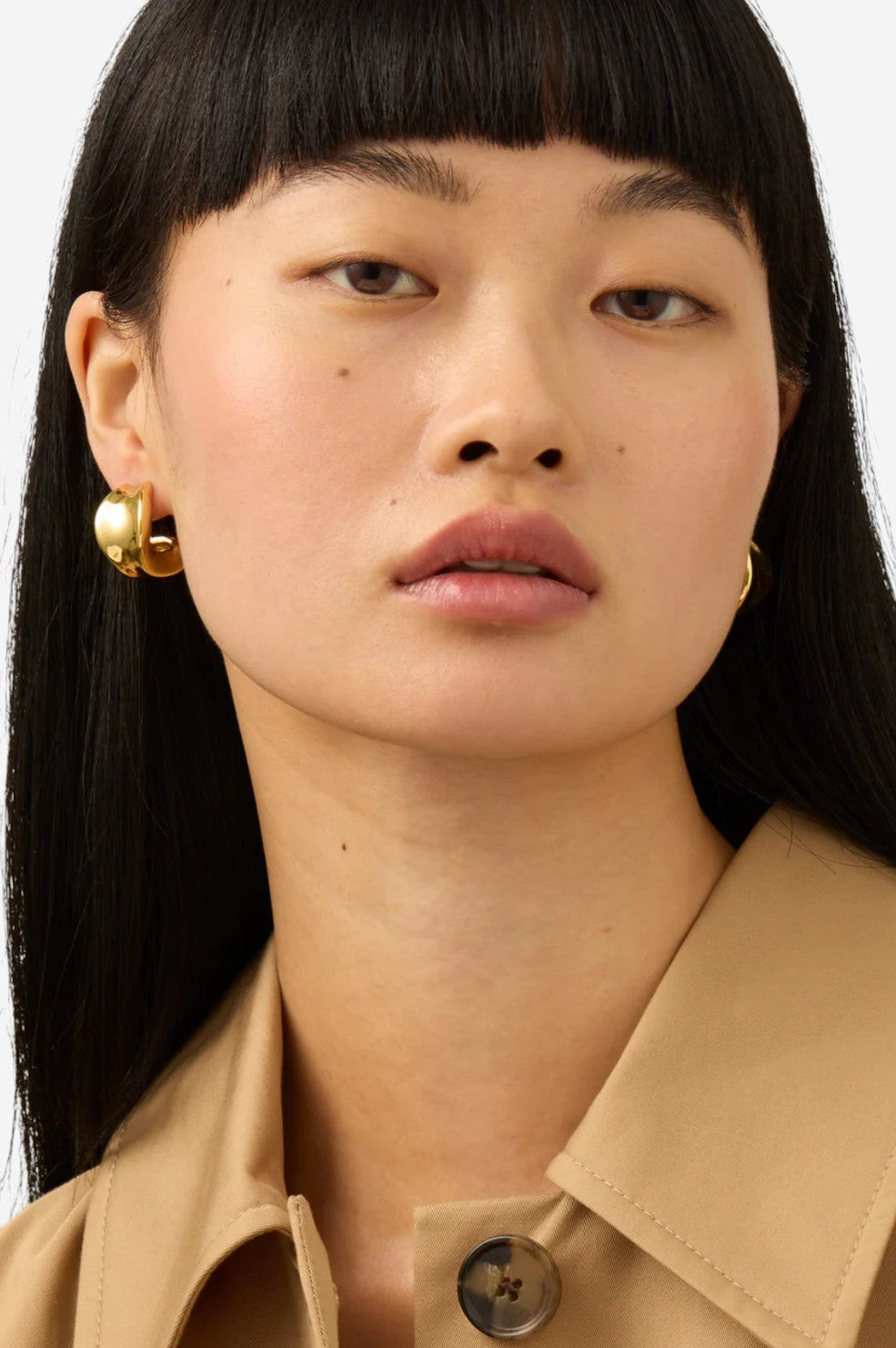 Chunky Doune Hoops - Gold - Shop Yu Fashion