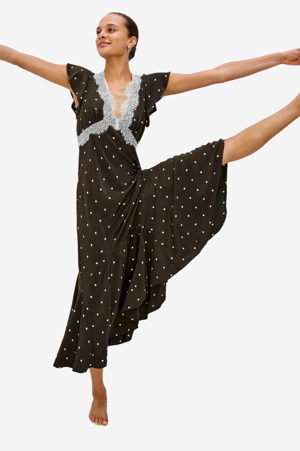 Mattia Dress - Cocoa Polka Dots