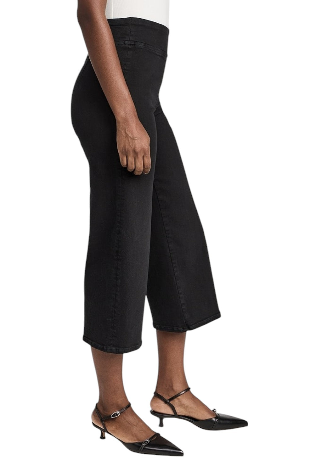 Jetset Wide Leg Crop - Sheen Noir