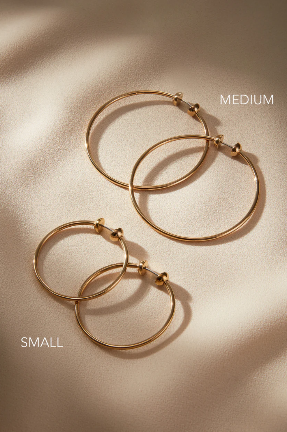 Small Icon Hoops - Gold - Shop Yu Fashion