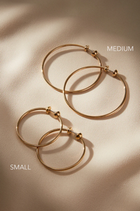 Small Icon Hoops - Gold