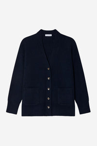 Cashmere Luxe Pocket Cardigan - Deep Navy