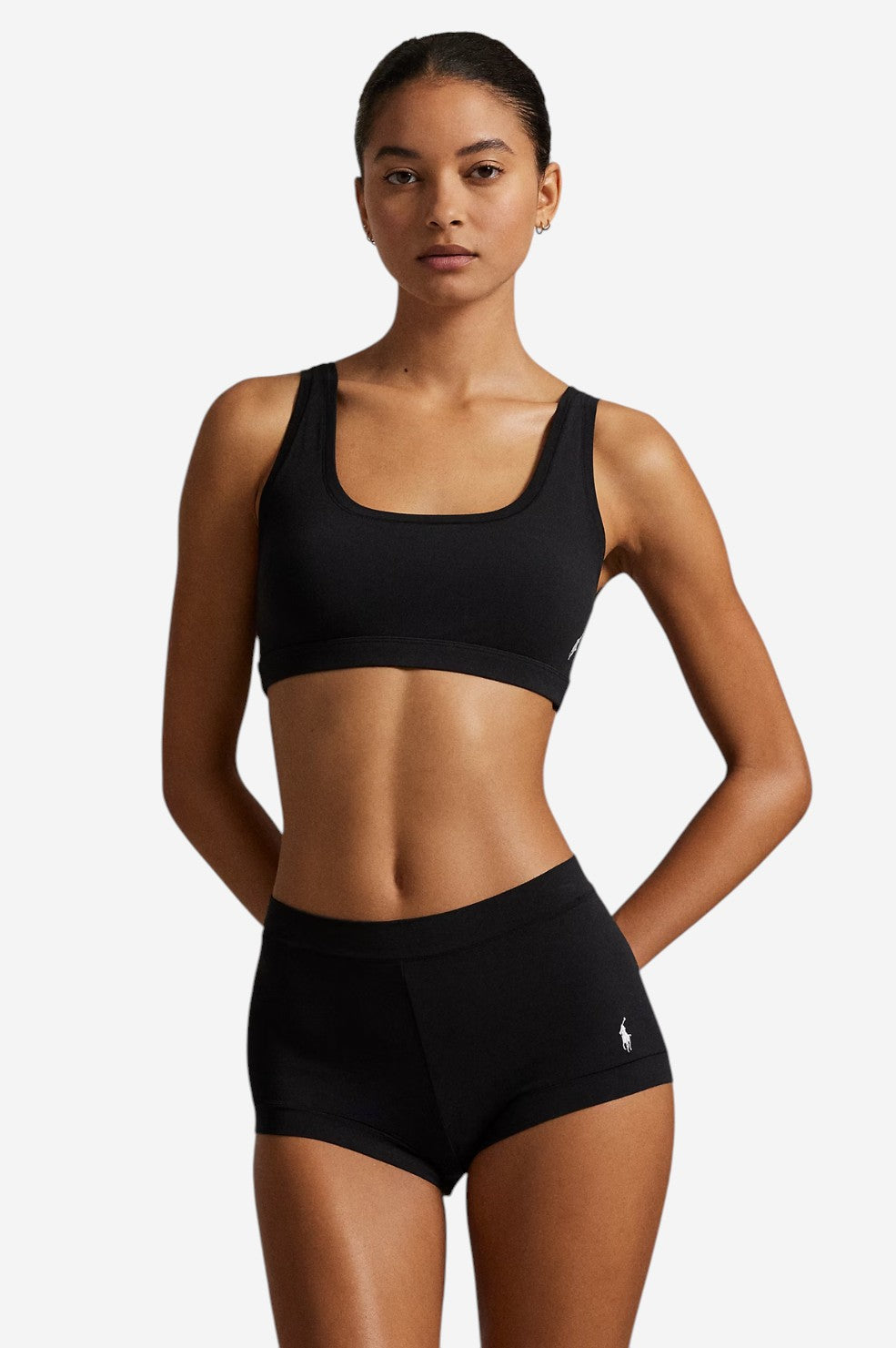 Stretch-Cotton Girl Short - Onyx - Shop Yu Fashion