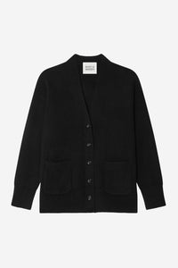Cashmere Luxe Pocket Cardigan - Black