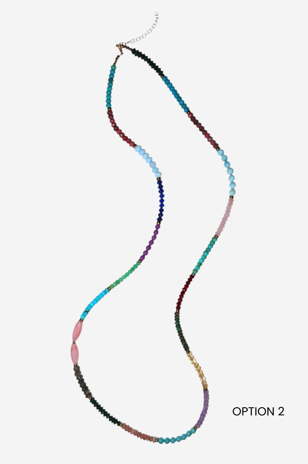 One Of A Kind Mixed Gemstone Necklace - Shop Yu Fashion
