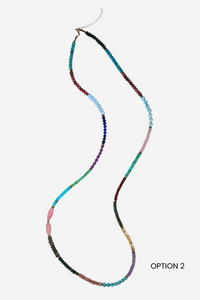 One Of A Kind Mixed Gemstone Necklace - Shop Yu Fashion