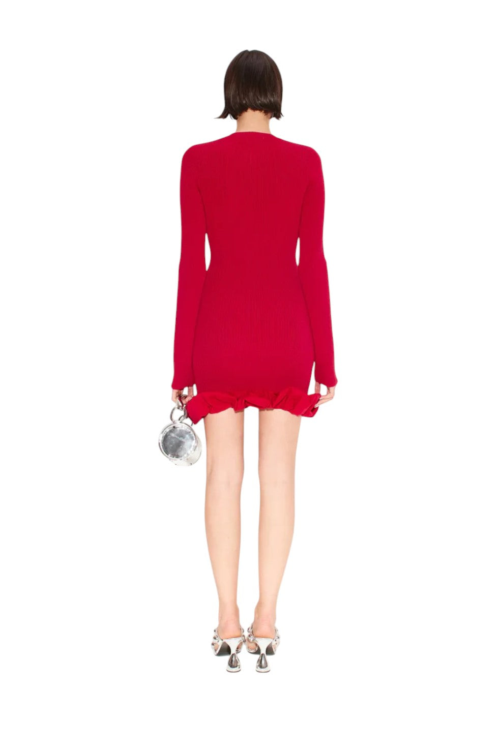 Otto Knit Poplin Combo Dress - Sangria - Shop Yu Fashion
