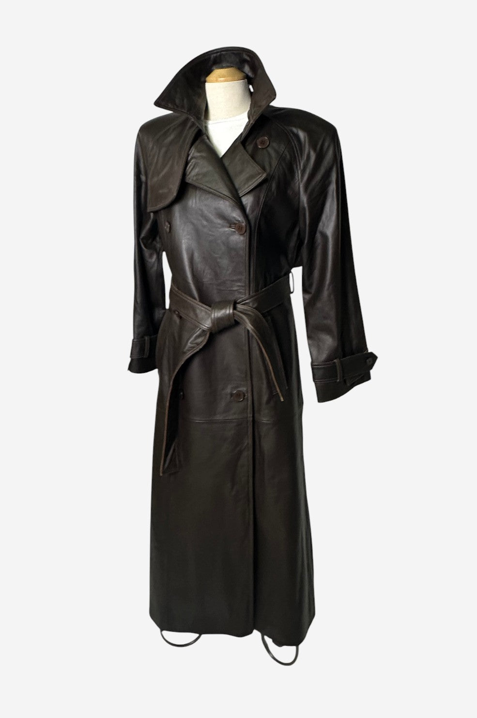 Corrin Leather Trench - Espresso