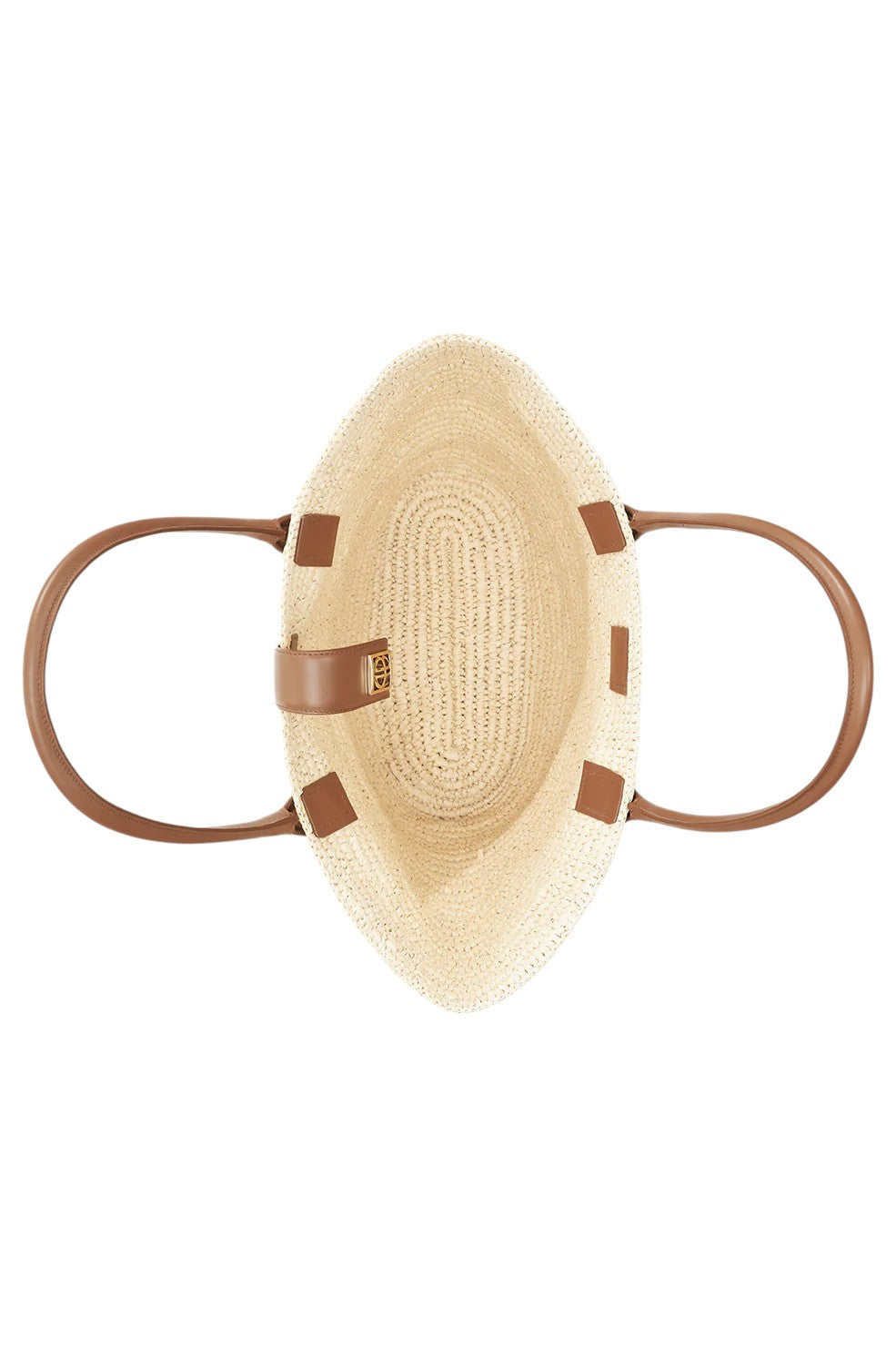 Lou Tote Monogram - Natural With Cognac