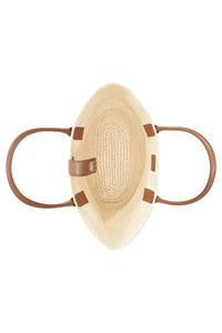 Lou Tote Monogram - Natural With Cognac