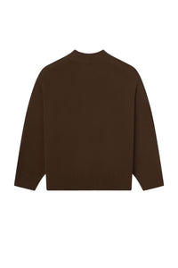 Oversized Cashmere Crew - Moss