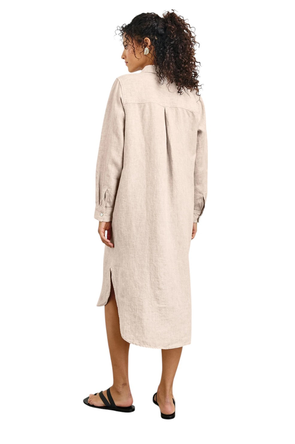 Val Linen Dress - Heathered Flax