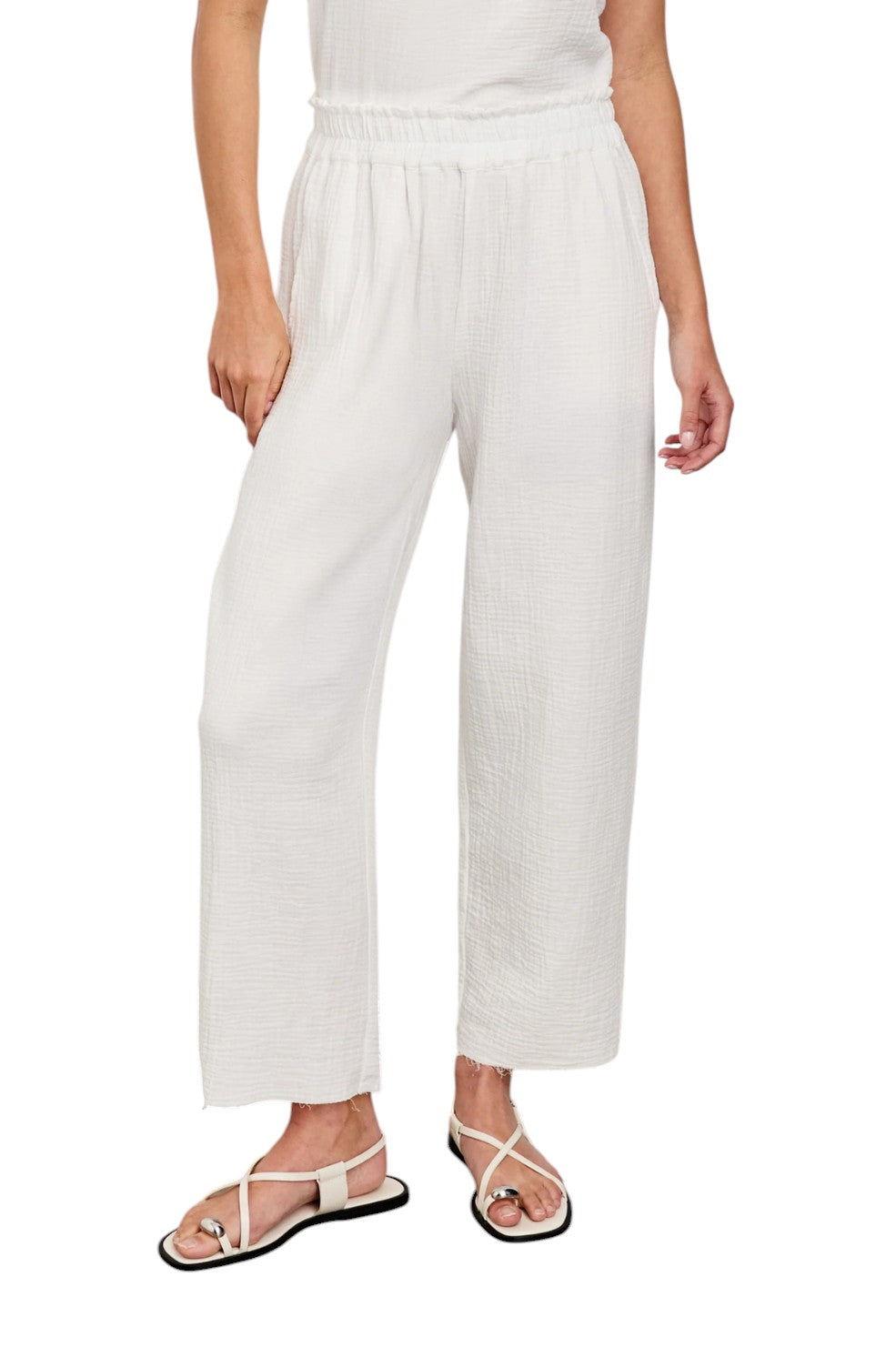 Leon Crop Pant - White