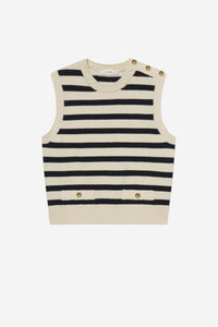 The Harbor Vest - Navy Multi - Shop Yu Fashion