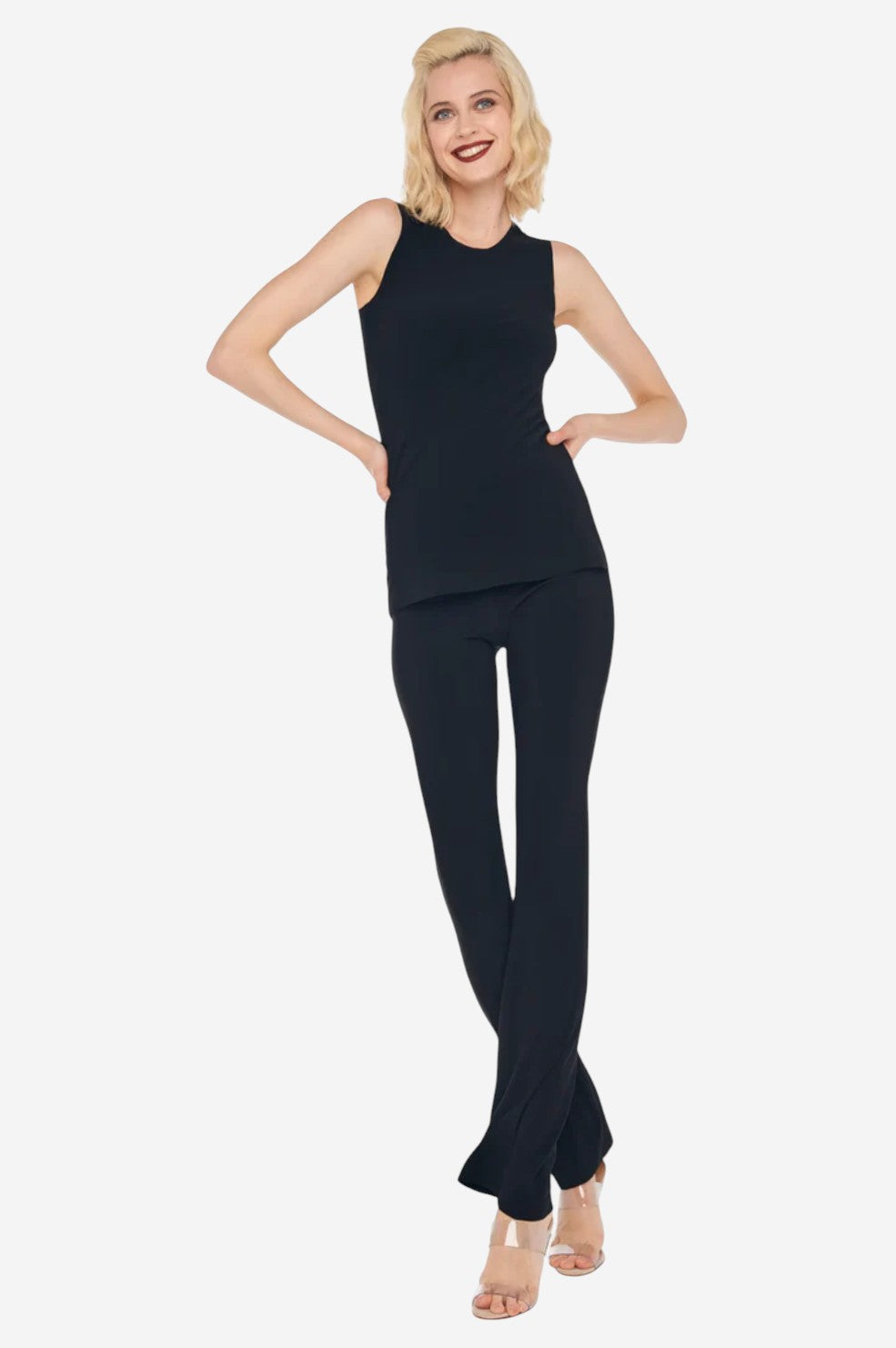 Sleeveless Swing Top - Black - Shop Yu Fashion