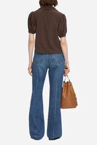 The Sailor Blouse - Coffee - Shop Yu Fashion