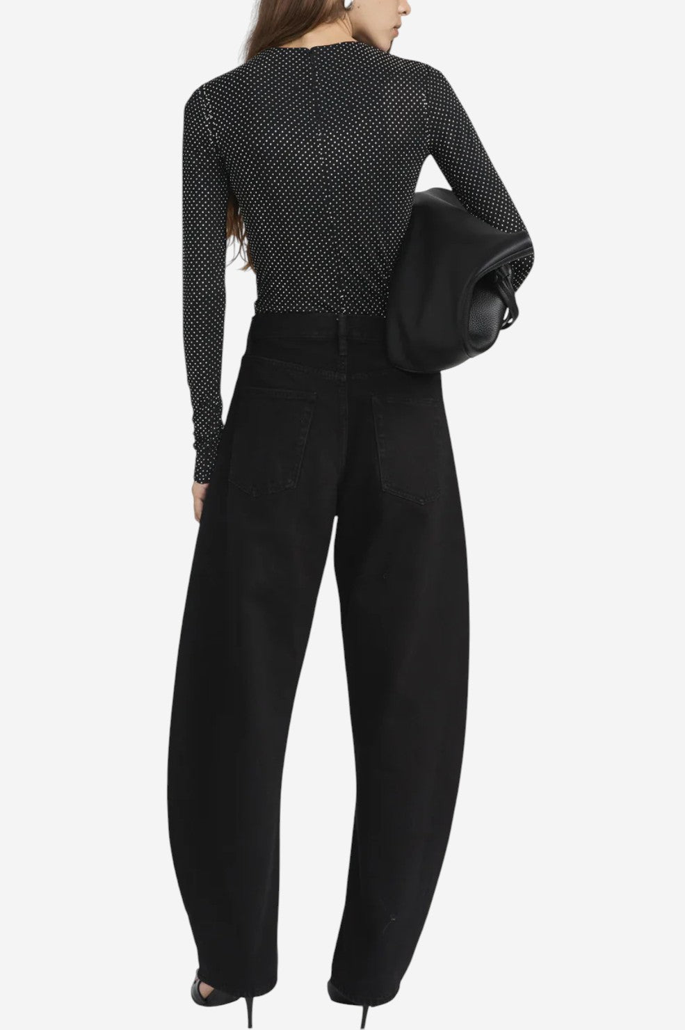 The Rhinestone Jersey Top - Black