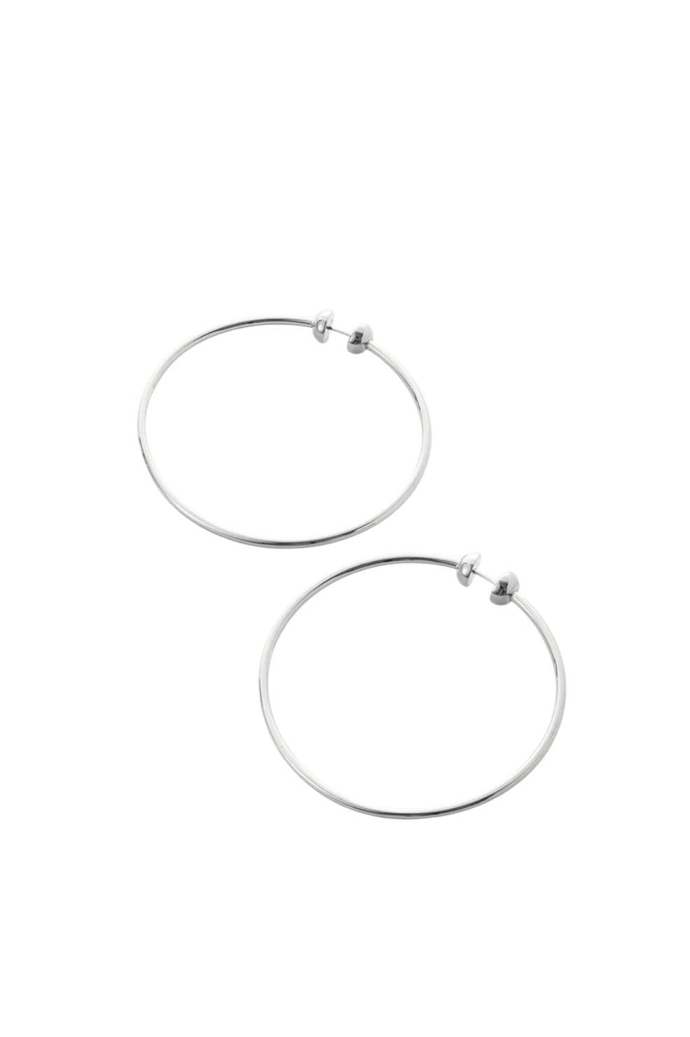 Medium Icon Hoops - Silver