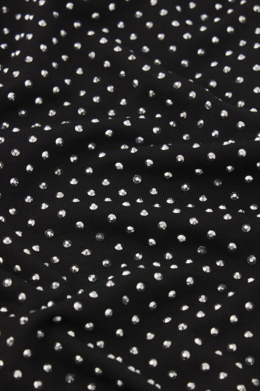 The Rhinestone Jersey Top - Black