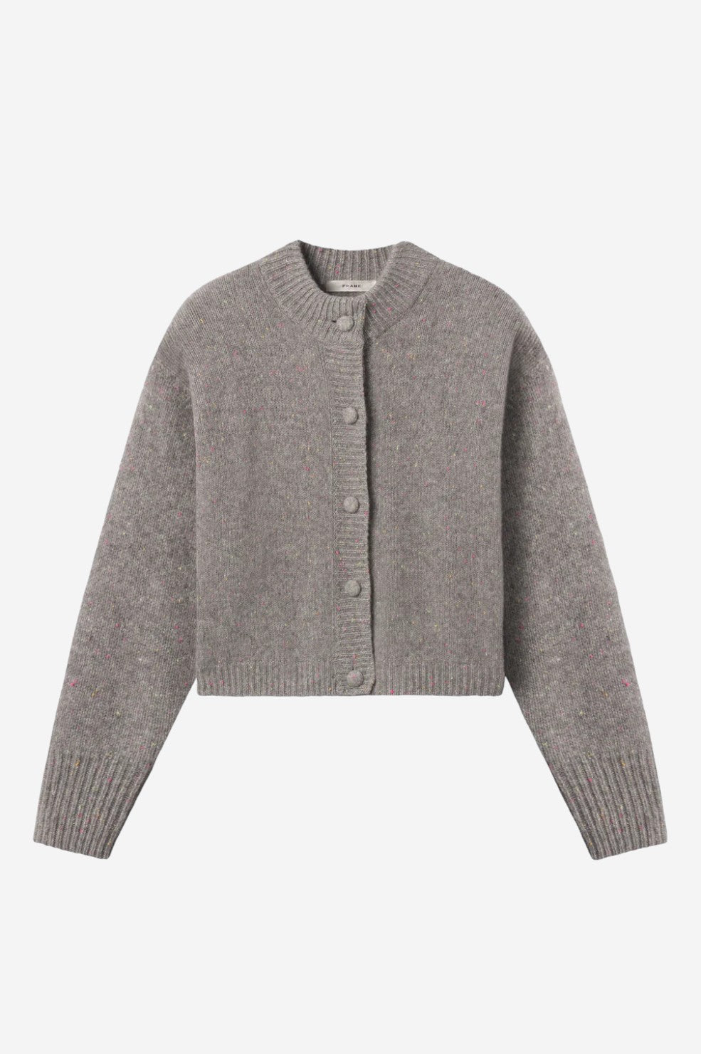 The Cashmere Fleck Cardi - Silver