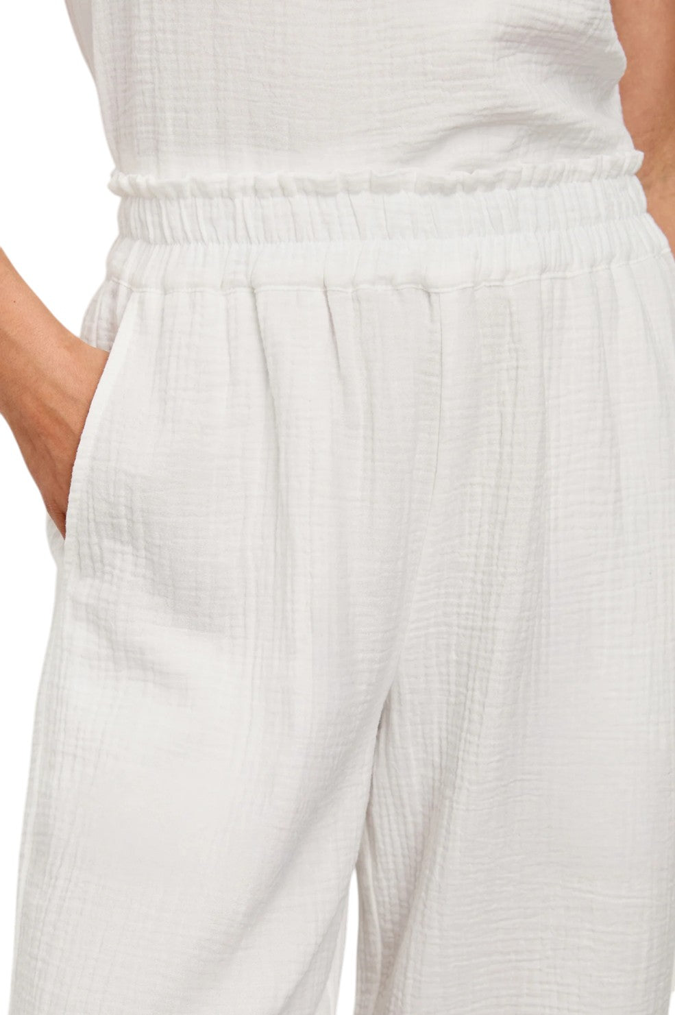 Leon Crop Pant - White