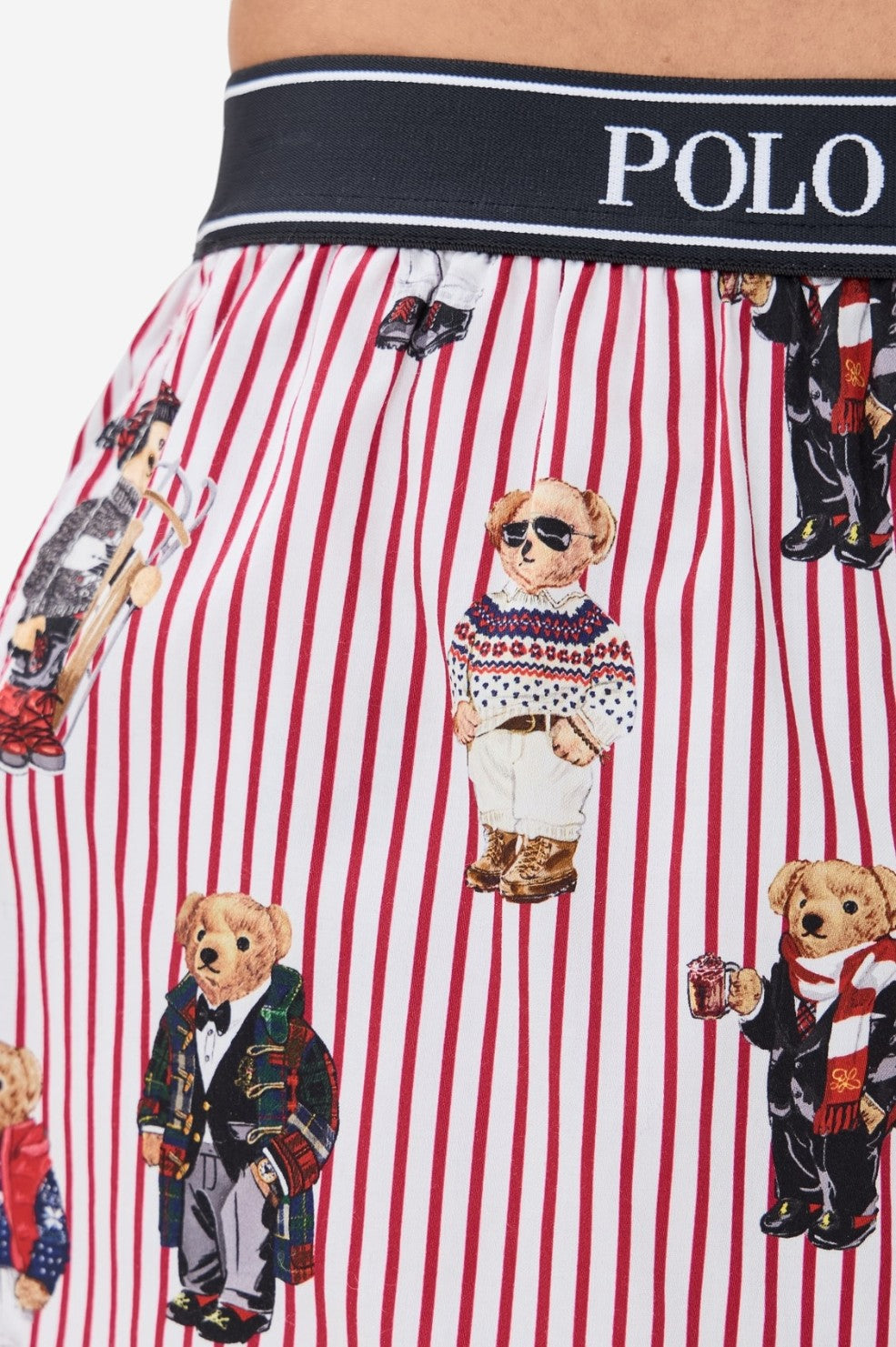 Polo Bear Sleep Boxer - Iconic Bear Snowfall Red - Shop Yu Fashion