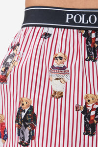 Polo Bear Sleep Boxer - Iconic Bear Snowfall Red - Shop Yu Fashion